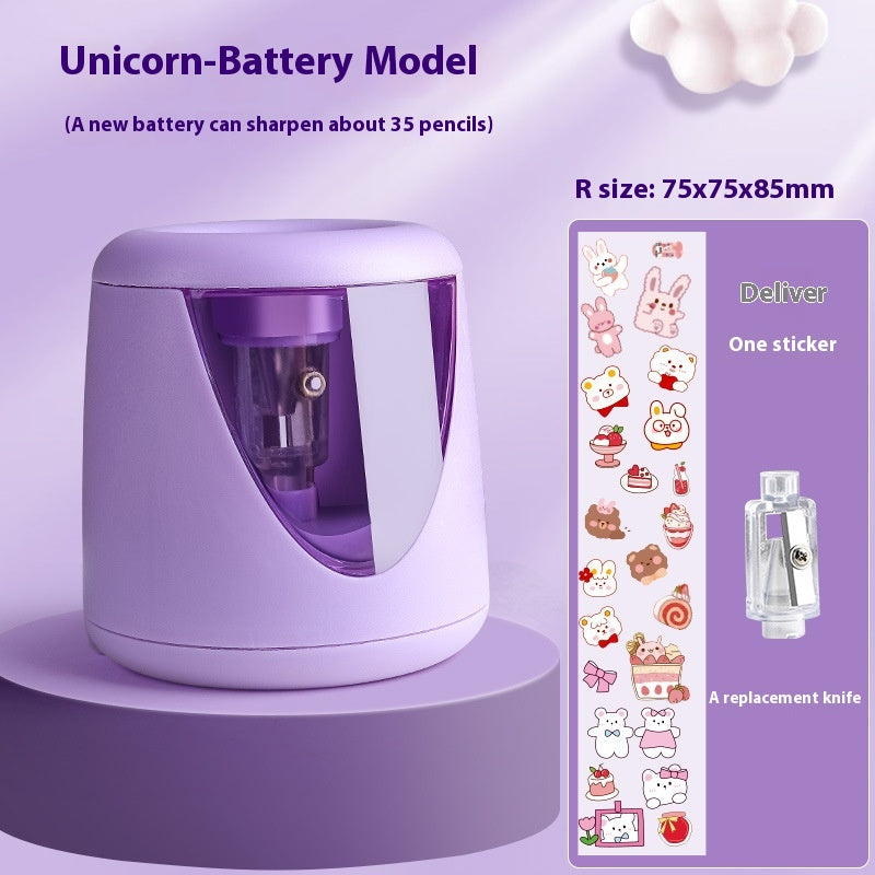Electric Children's Pencil Sharpener Portable Auto Sharpener for Kids
