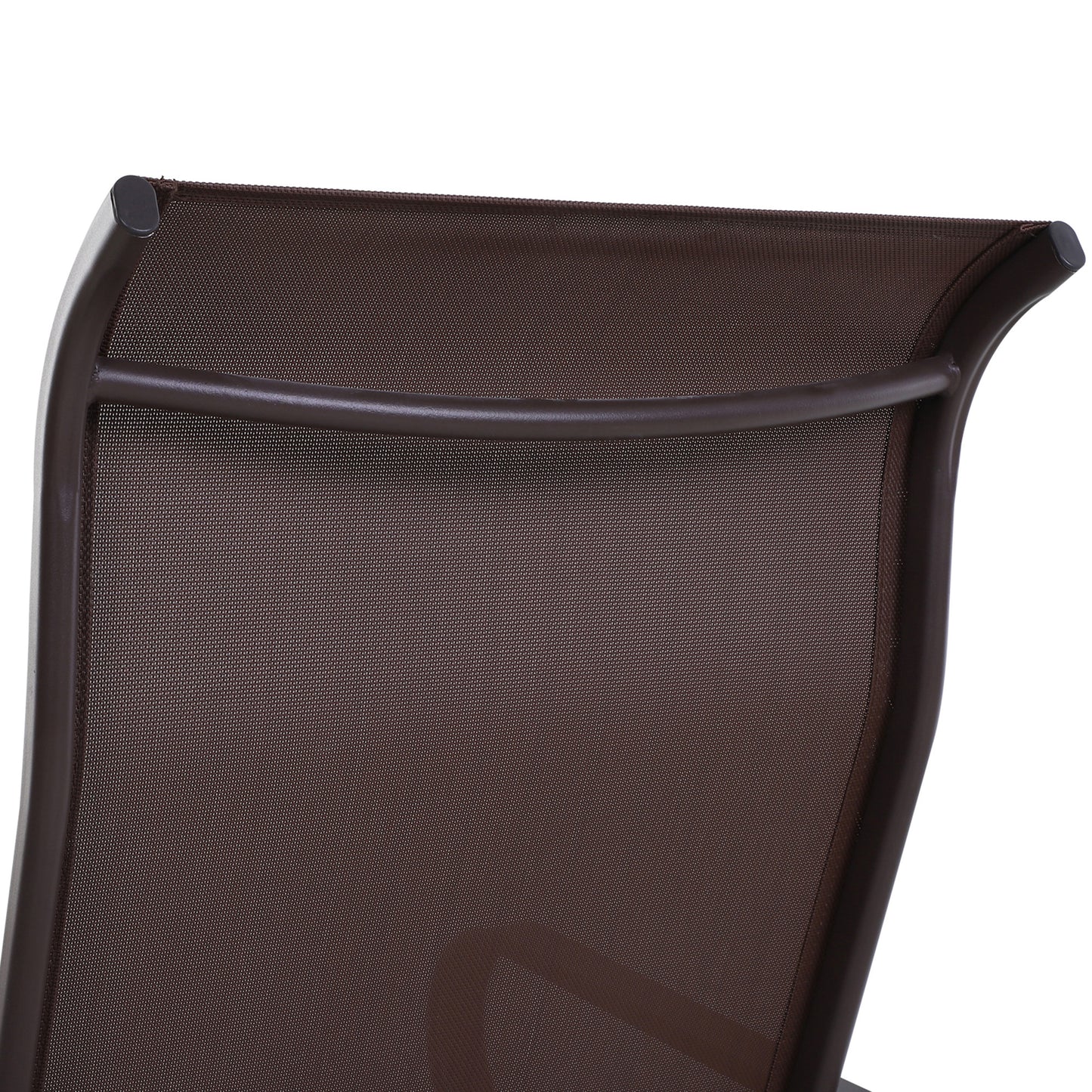 Ergonomic 1-Person Outdoor Glider Swing - Brown, Metal & Mesh