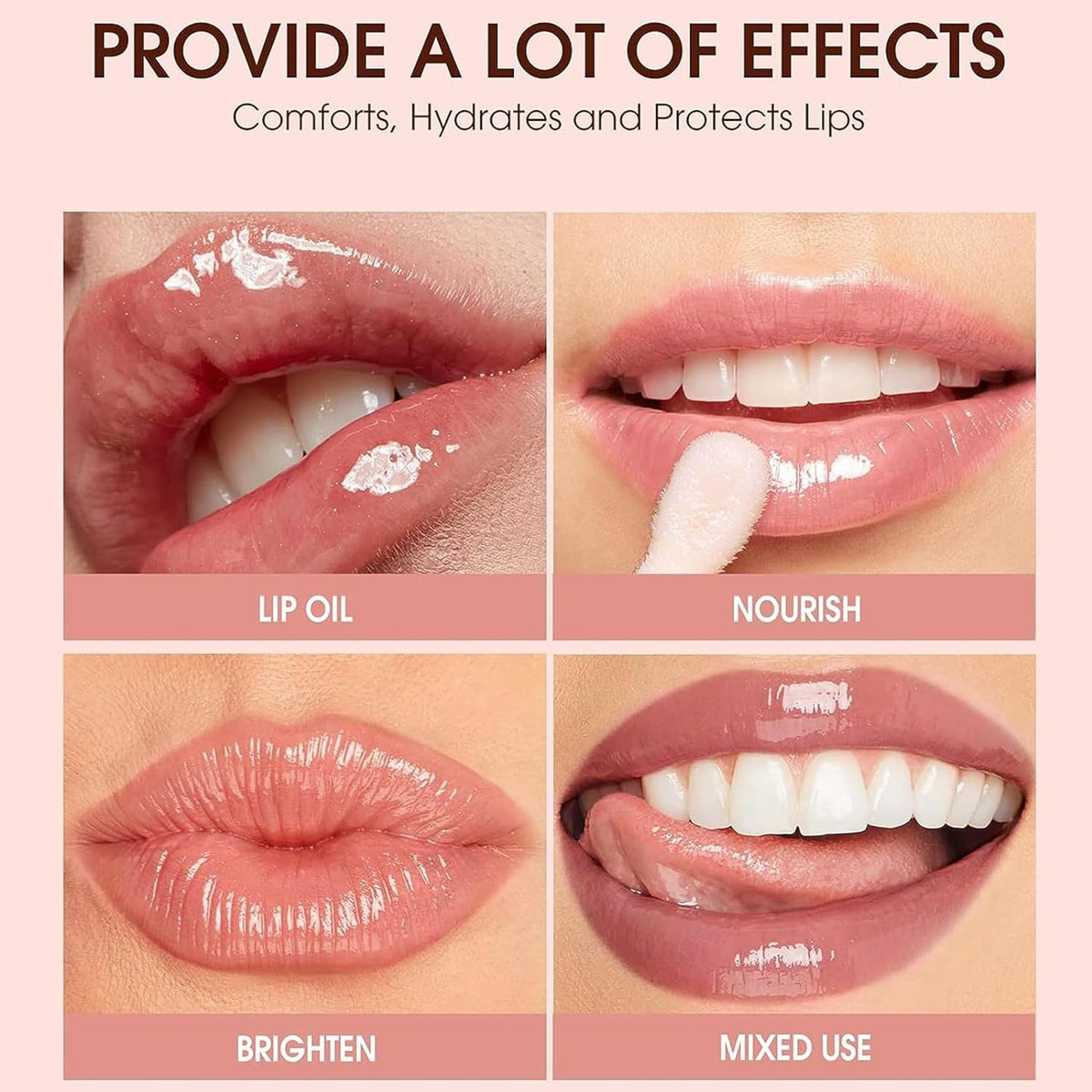 Black Lip Oil Moisturizer for Lip Care, Hydrating Gloss - Multiple Styles