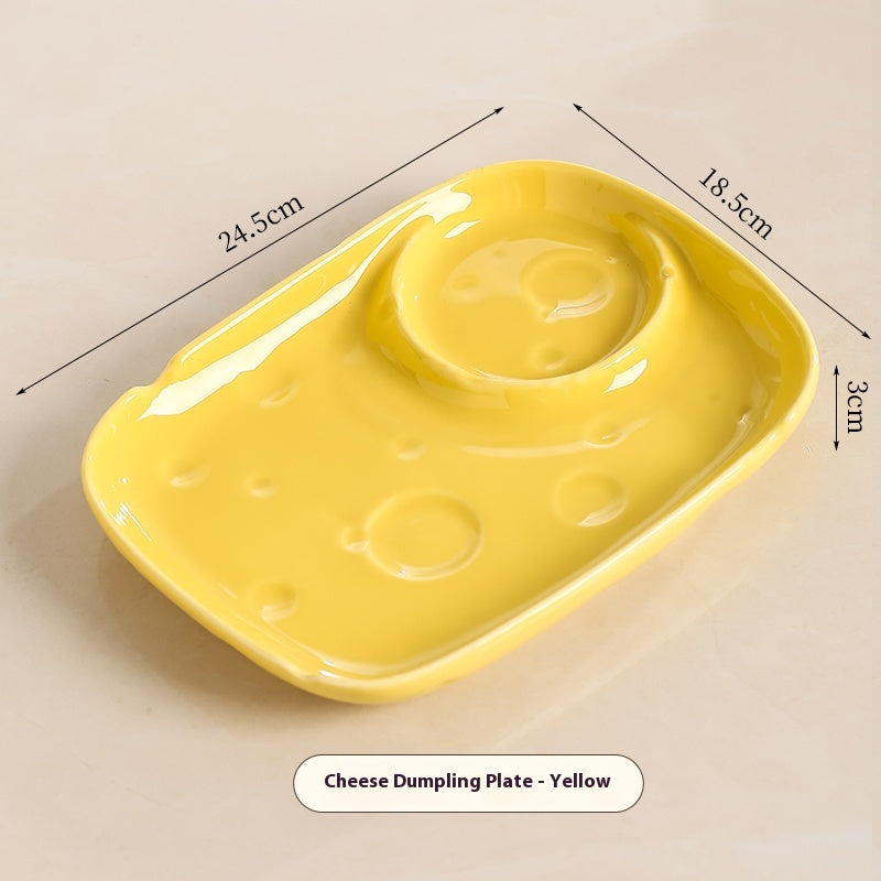Ceramic Dumpling Plate Set - Square Food Serving Dishes for Kitchen & Dining