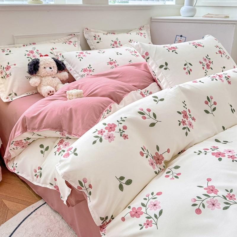 Pure Cotton Bed Sheets Set Minimalist Soft Bedding for Home