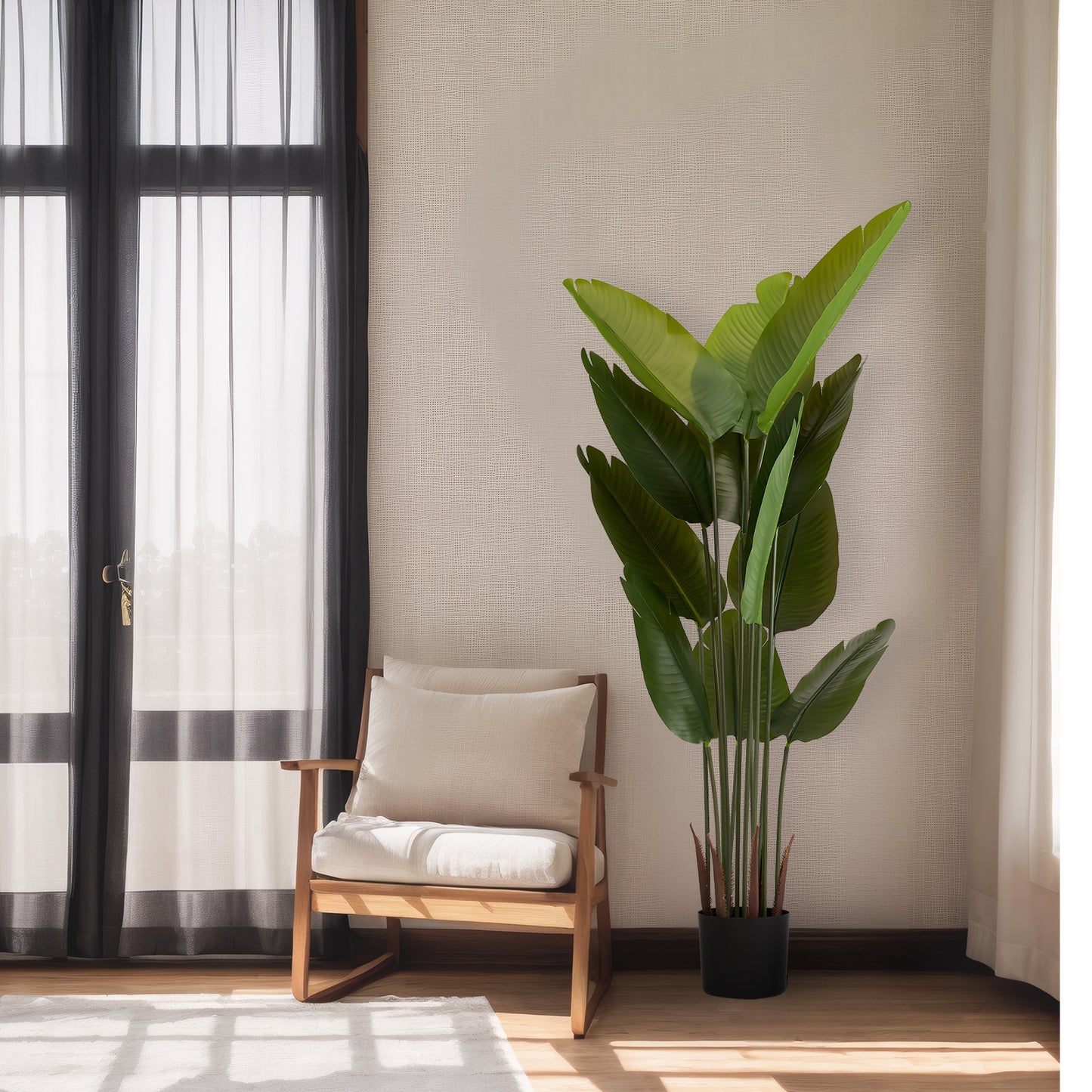 Artificial Bird of Paradise Plant - 5.2ft Faux Tropical Tree