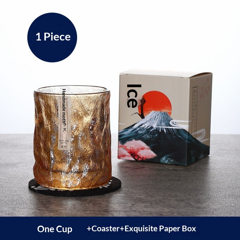 Hammered Surface Liquor Glass Whiskey Glacier Glass - Minimalist Japanese Style