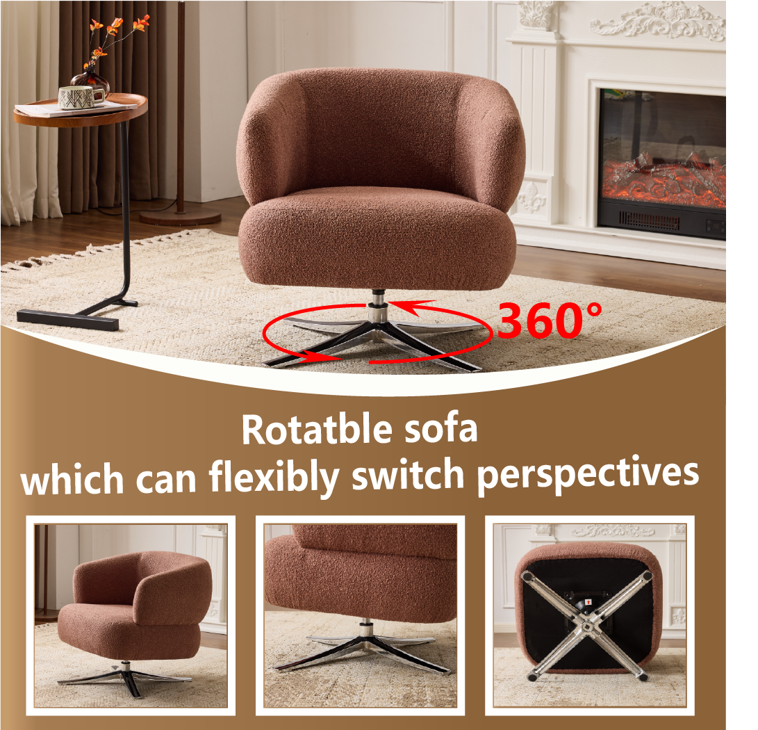 Cuddle-style Leisure Swivel Sofa Chair, Suitable For Balconies,