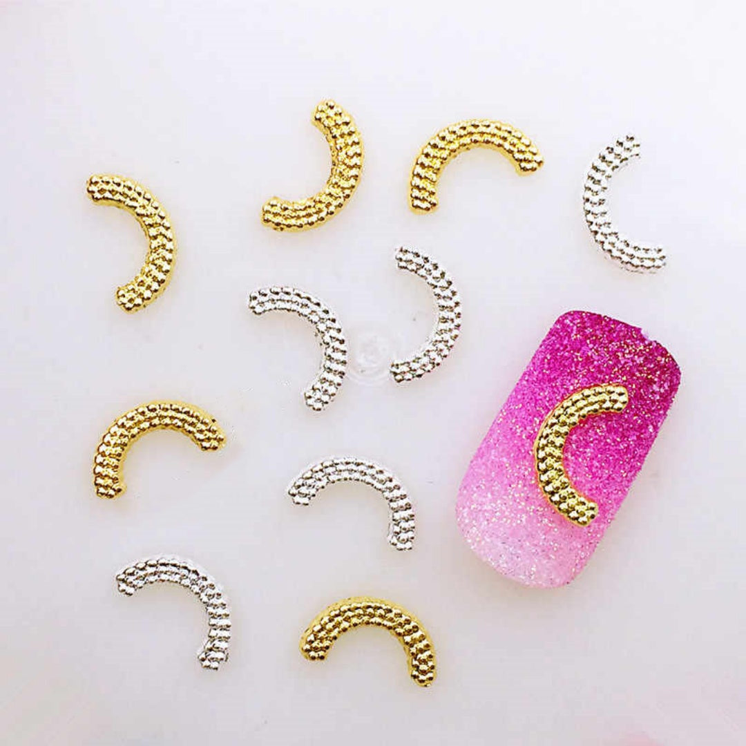 DIY Cherry Blossom Arrow Nail Stickers Set - Metal Nail Art Decals