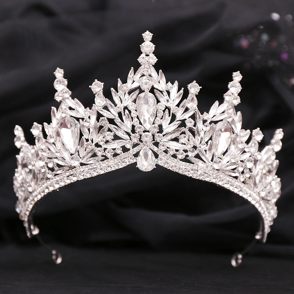 Bridal Crystal Leaf Crown Headdress