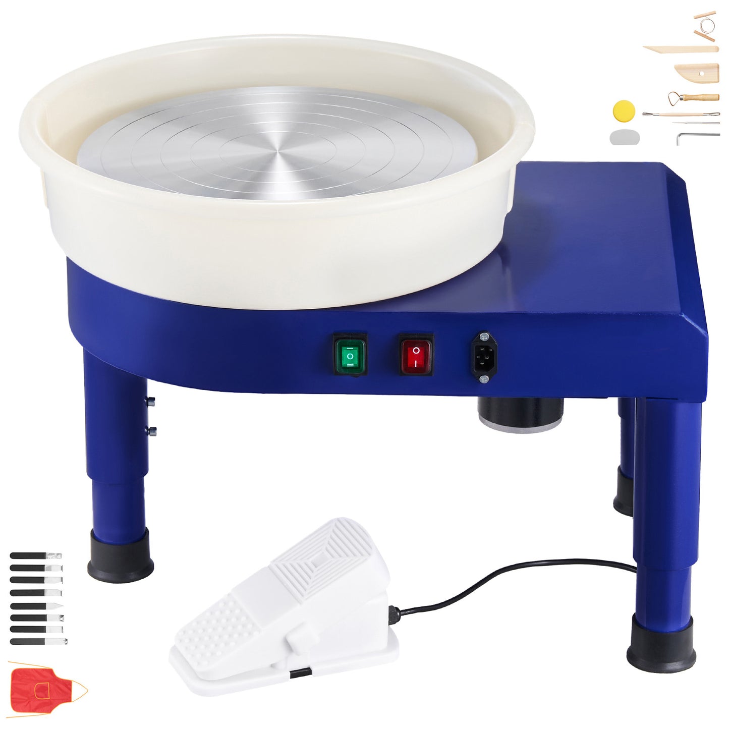 Pottery Wheel 14-In Ceramic Pottery Machine with Adjustable Speed & Foot Pedal