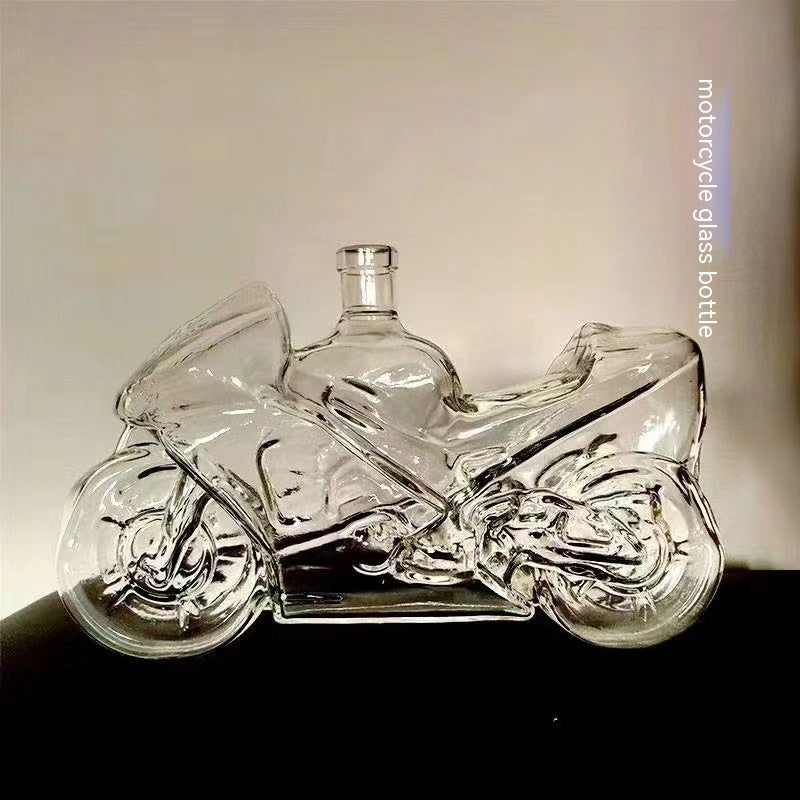 Glass Helicopter Wine Decanter Set - Aircraft, Motorcycle, Tank Styles, 500ml