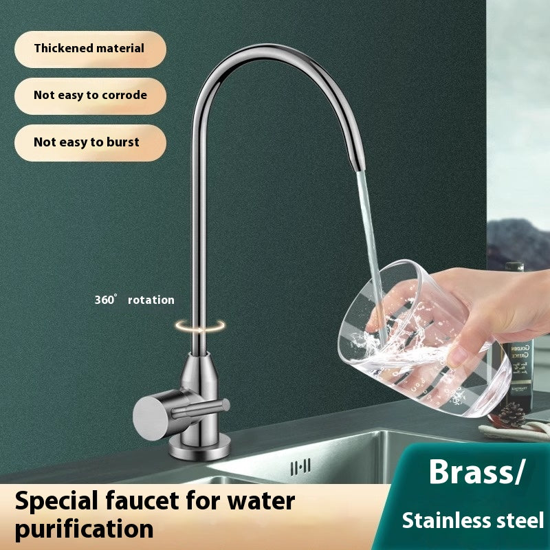 Kitchen Faucet Stainless Steel Modern Sink Tap Black Finish