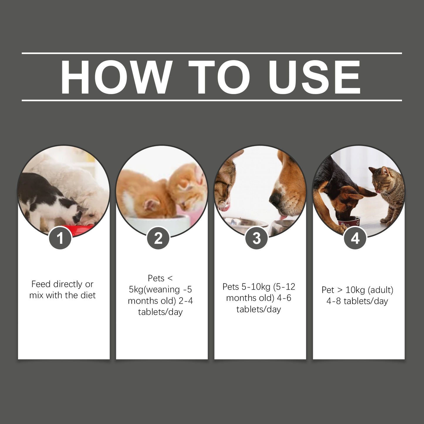 Pet Probiotic Chewable Tablets for Dogs & Cats - Digestive & Immune Support, 80 Count