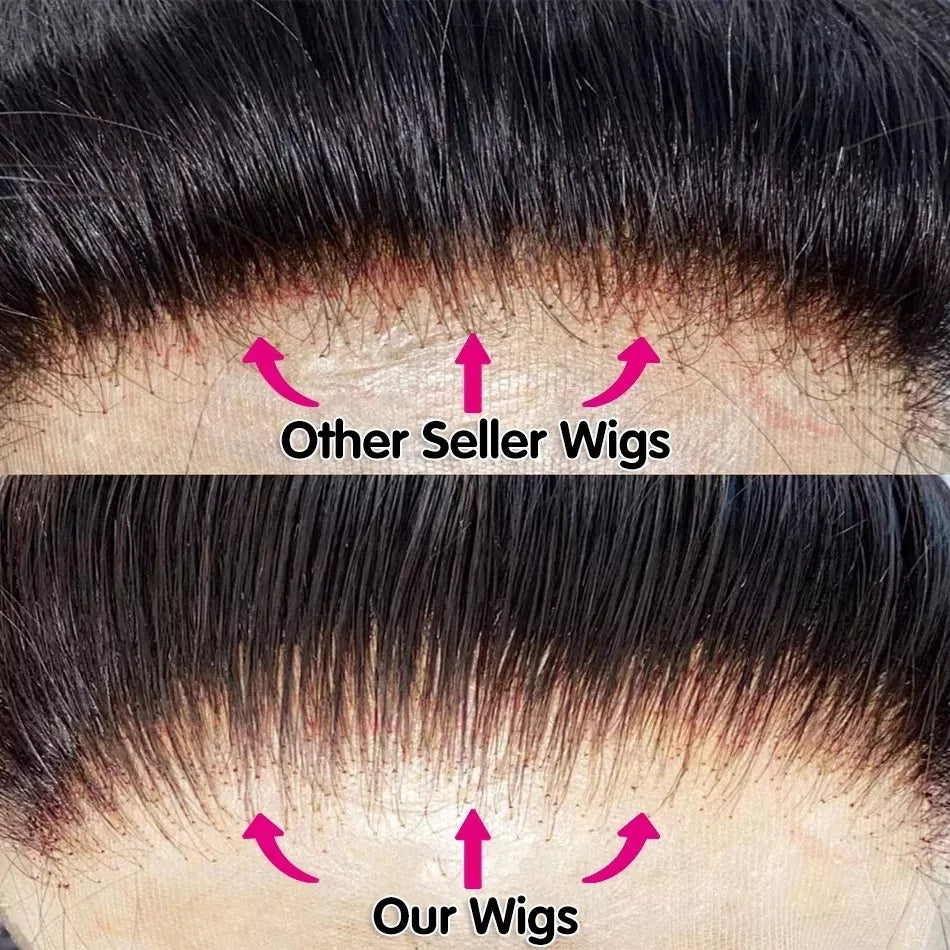 6x4 Lace Front Human Hair Wig - Pre-Plucked Virgin Brazilian Hair