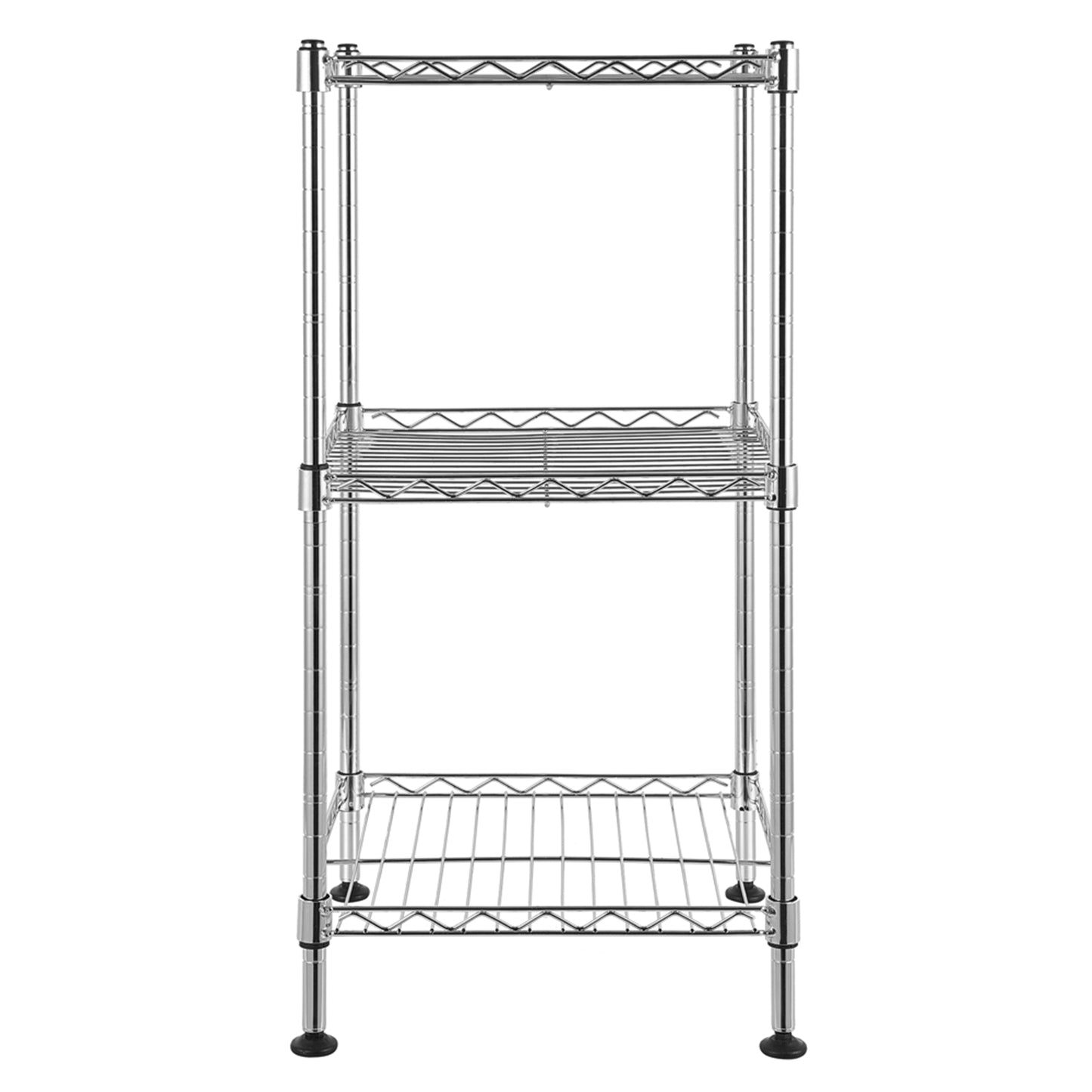 3-Tier Metal Wire Shelving Rack - Storage Unit for Bathroom, Kitchen, Laundry