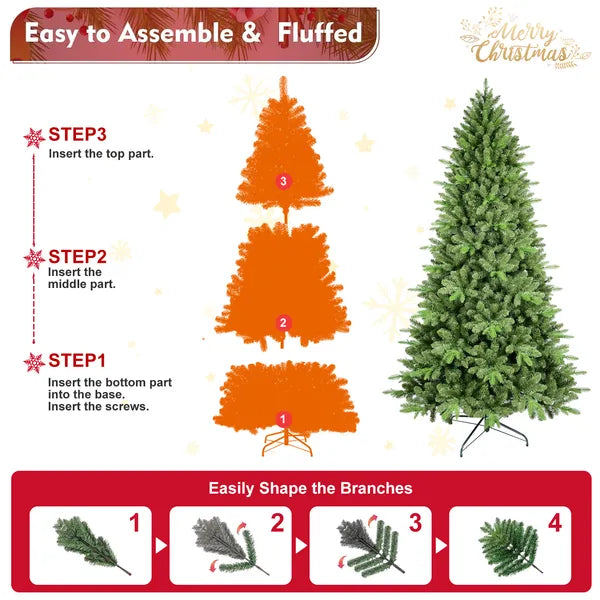 6ft Green Artificial Christmas Tree with 1168 Branch Tips