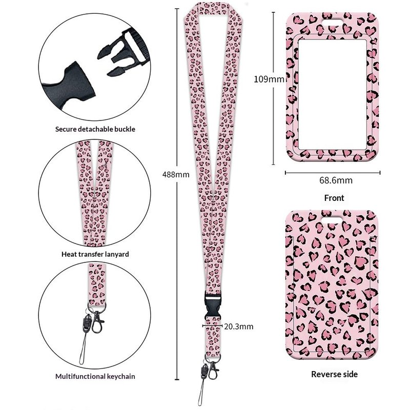 Retractable Lanyard Card Holder with Pull-Out Slot for ID Badges