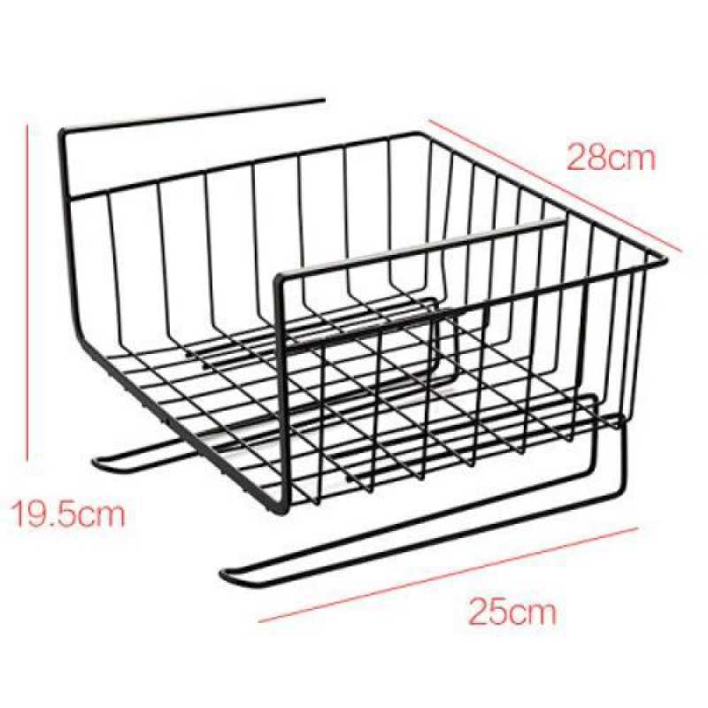Punch-Free Iron Kitchen & Bathroom Storage Basket Wall Hanger - Multi-Use Organizer