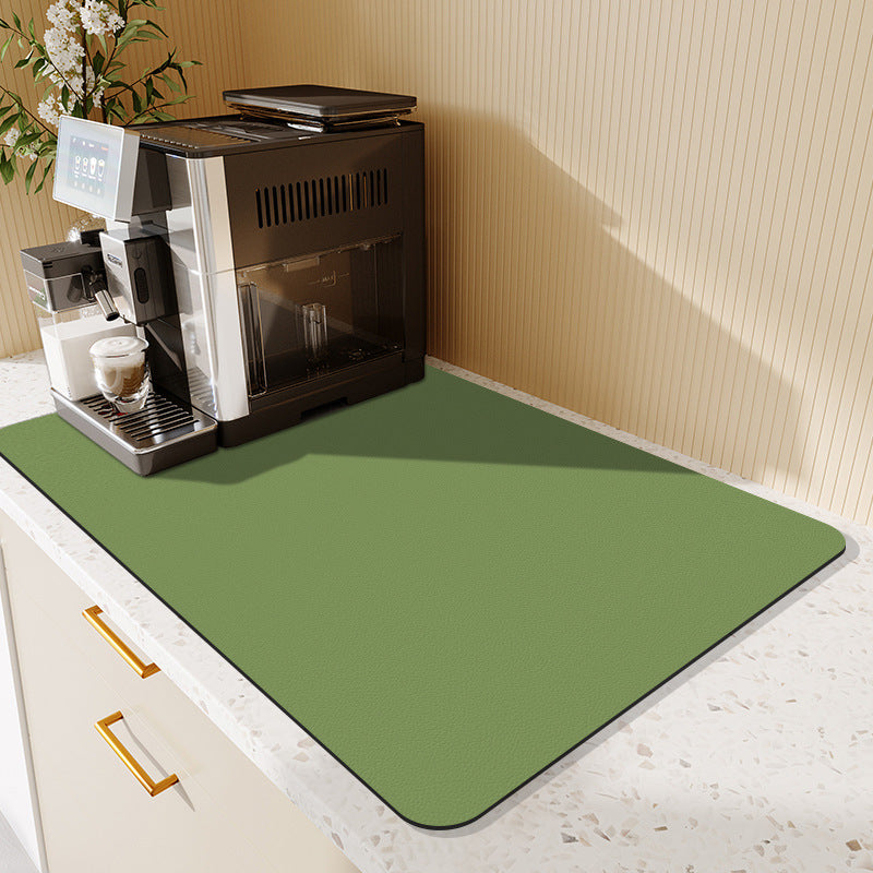 Absorbent Dish Drying Mat Water Drainage Pad for Kitchen Counter Non-Slip