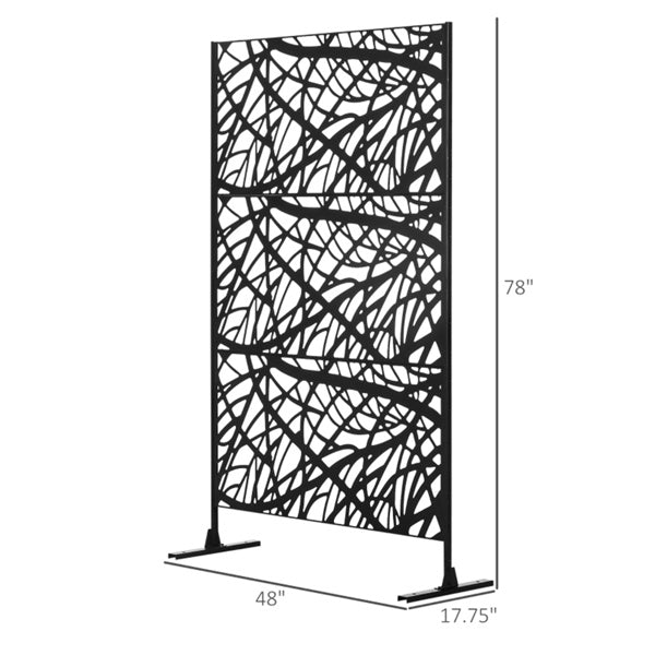 Outdoor Privacy Screen - Twisted Branches Design, 3 Panels