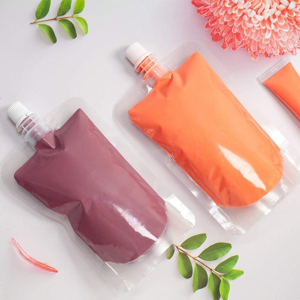 Unisex High Gloss Lip Gloss Set - Pearlescent Lip Glaze in Stand-Up Pouch