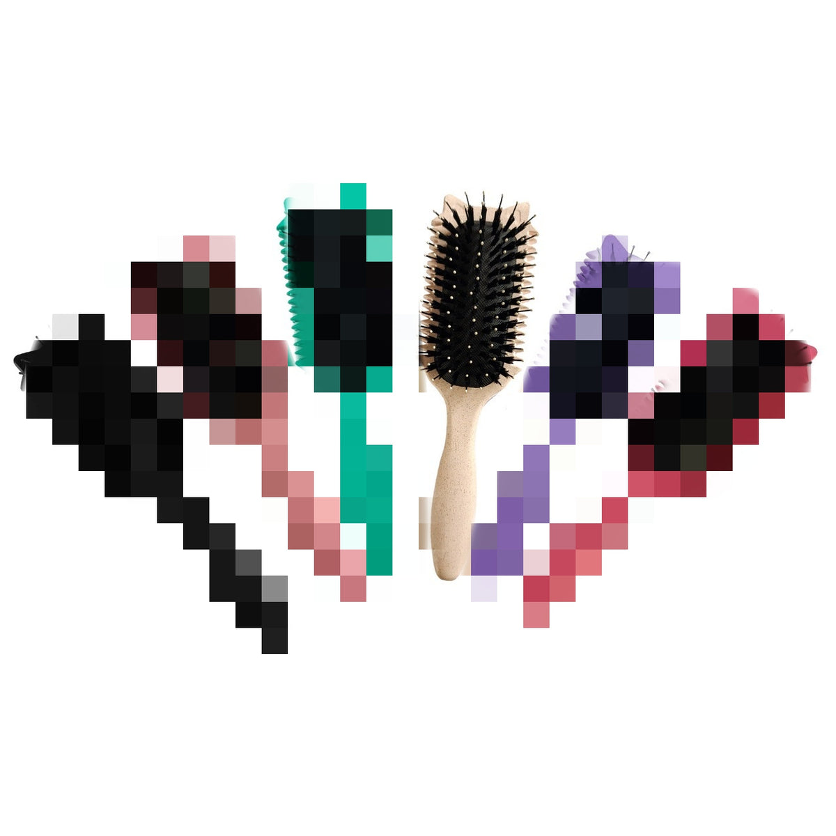 Ear Air Cushion Hairdressing Bounce Comb - Plastic, Multi-Color