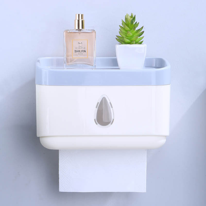 Water Drop Toilet Paper Storage Box - White, Patent Design, 1 Pack