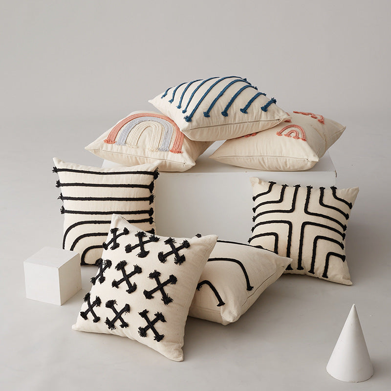 Minimalist Concentric Circles Pillow Cover 45x45CM Home Decor