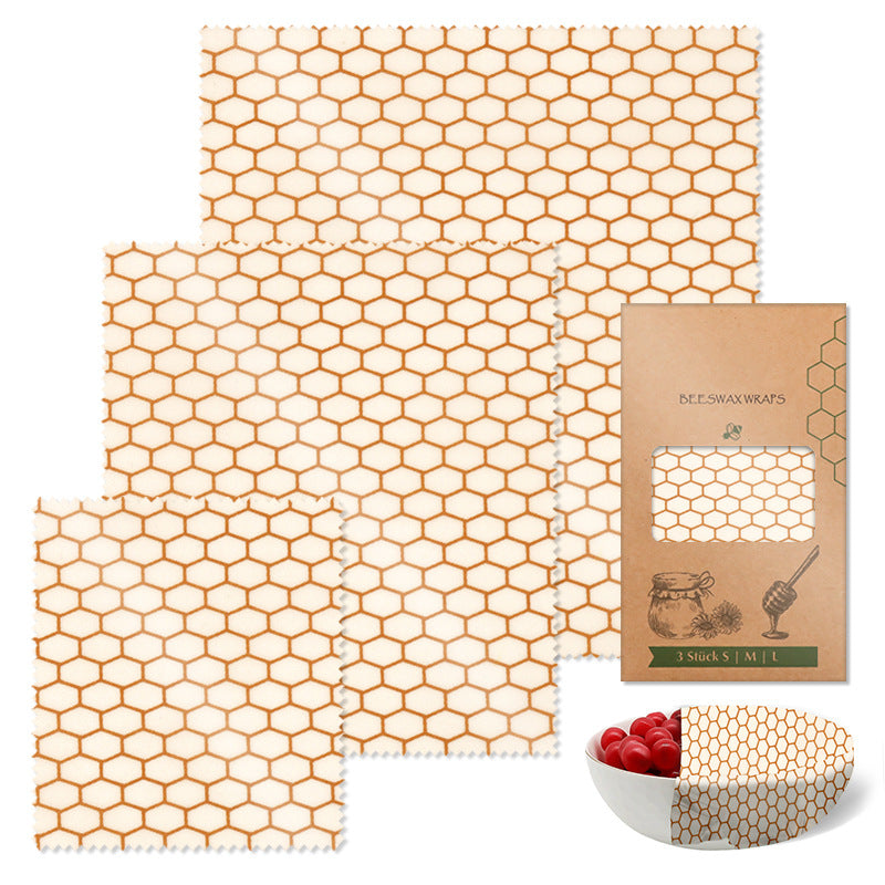 Beeswax Food Wraps Reusable Preservative Cloths Eco-Friendly Food Storage