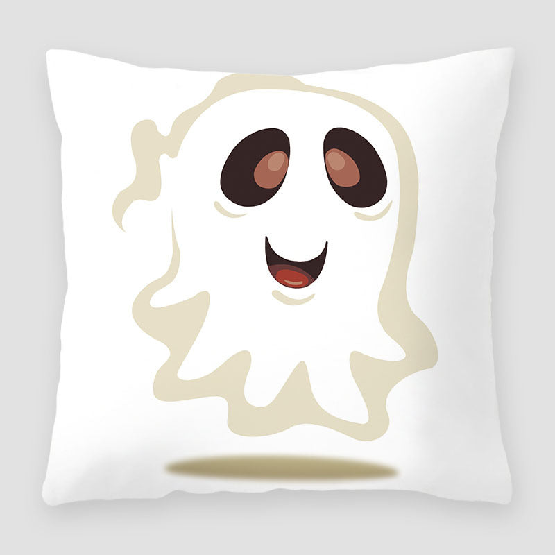 Cartoon Peach Skin Velvet Pillow Cover for Sofa & Living Room - Multiple Colors