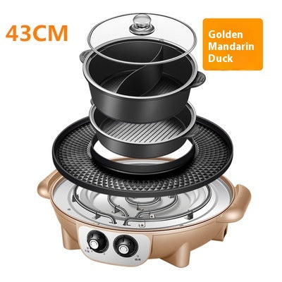 Korean-Style Electric Hot Pot & Grill Multi-Functional All-in-One Cooker