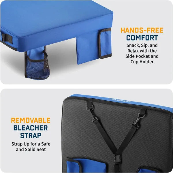 Portable Stadium Seat Cushion - Extra Thick 21x15 Inch with Pocket