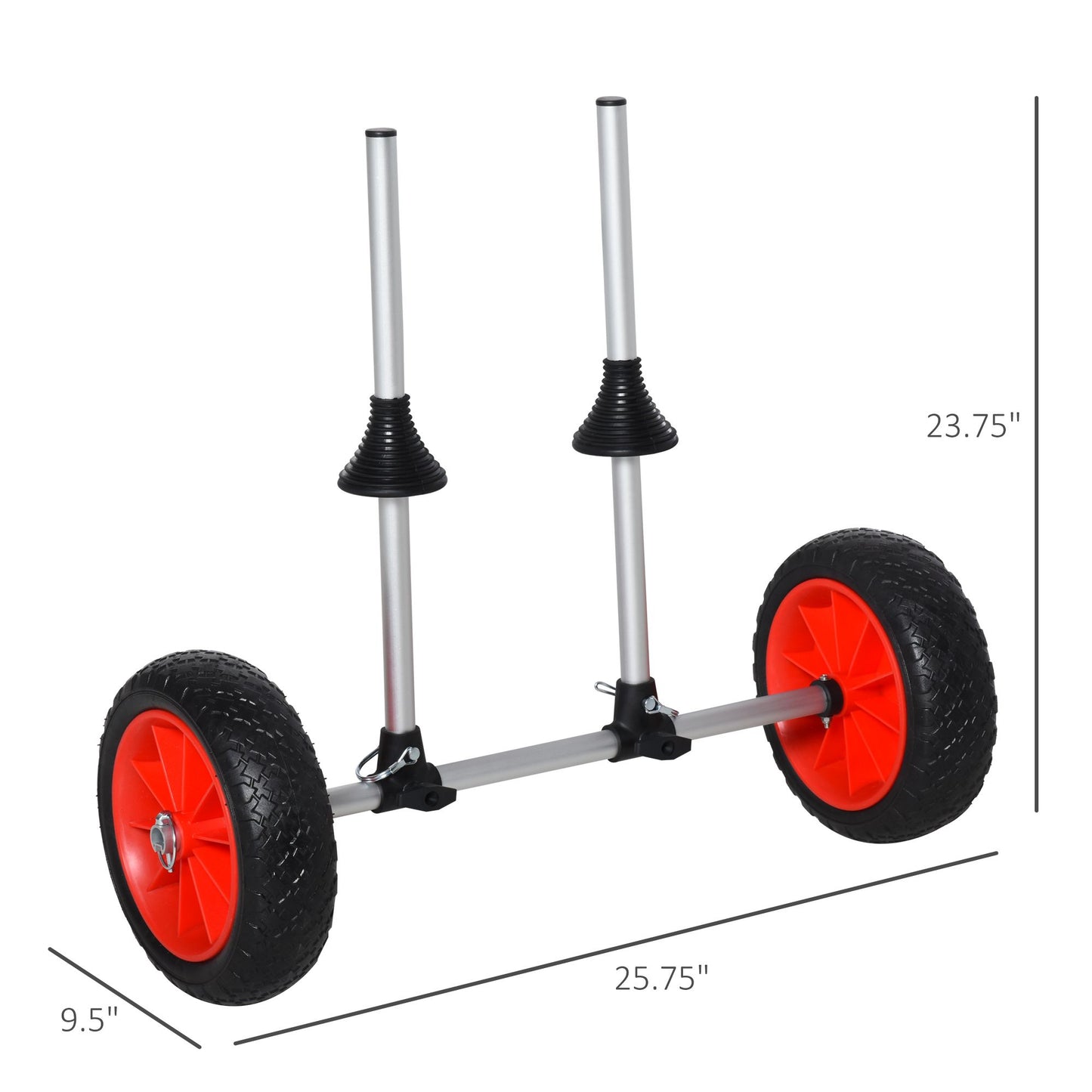 Kayak Cart with Adjustable Width Crossbar & Large Tires