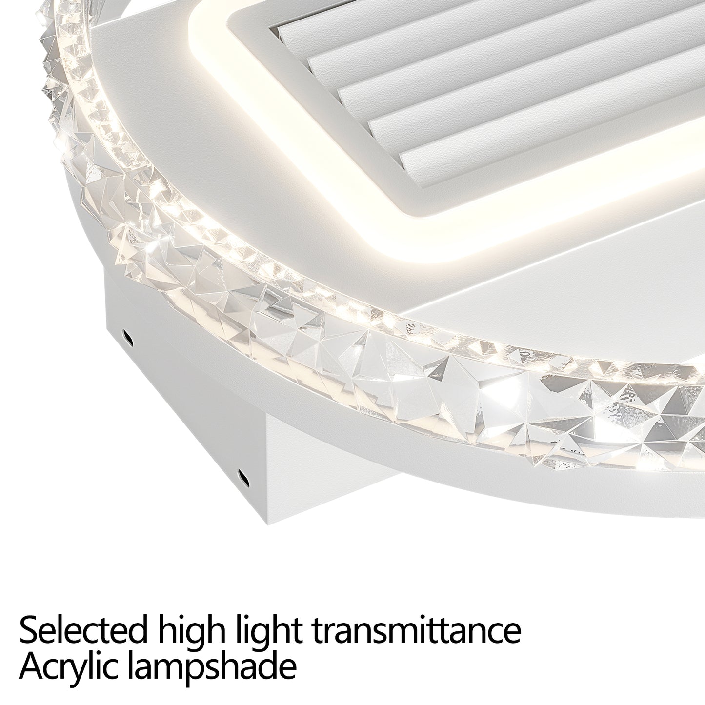 20-Inch LED Bladeless Ceiling Fan Light with Remote Control
