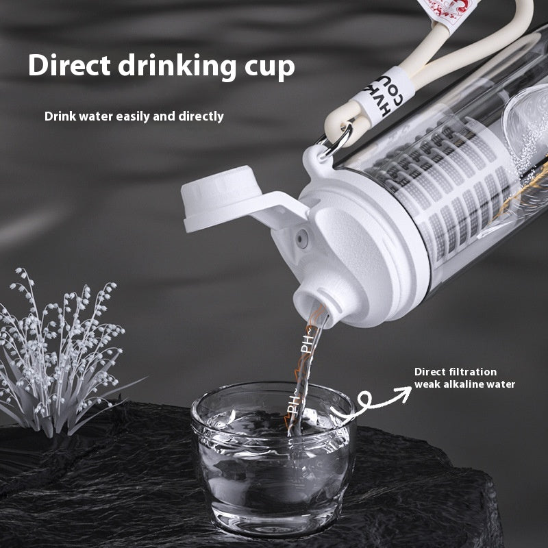 Alkaline Water Cup 550ml Natural Ore Broken Water Glass Transparent Drinkware