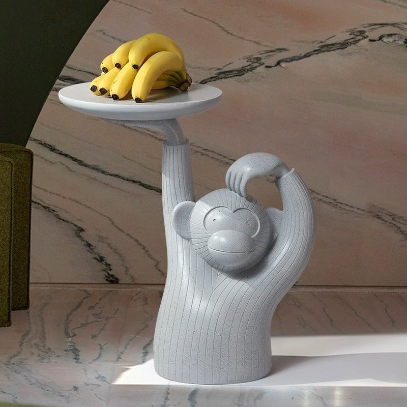 Monkey Coffee Table Tray Decorative Ornament Resin Modern Style