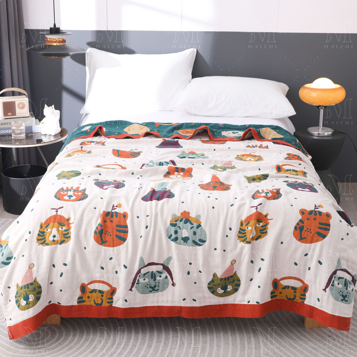 Multi-Layer Cotton Gauze Blanket for Sofa and Home Decor