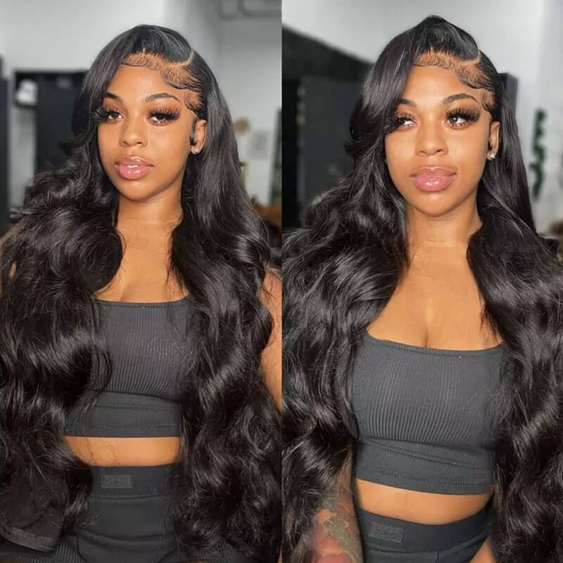 Body Wave Human Hair 4x6 Lace Closure Wig - Natural Color