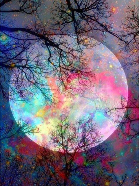 DIY Moon Full Square Diamond Painting Embroidery Home Decor