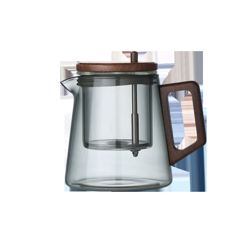 Tea Separation Pot with Walnut Handle 650ml - Chinese Style Drinkware