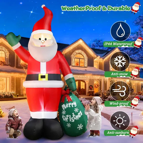 10 FT Christmas Inflatable Santa Claus Decoration with LED Lights