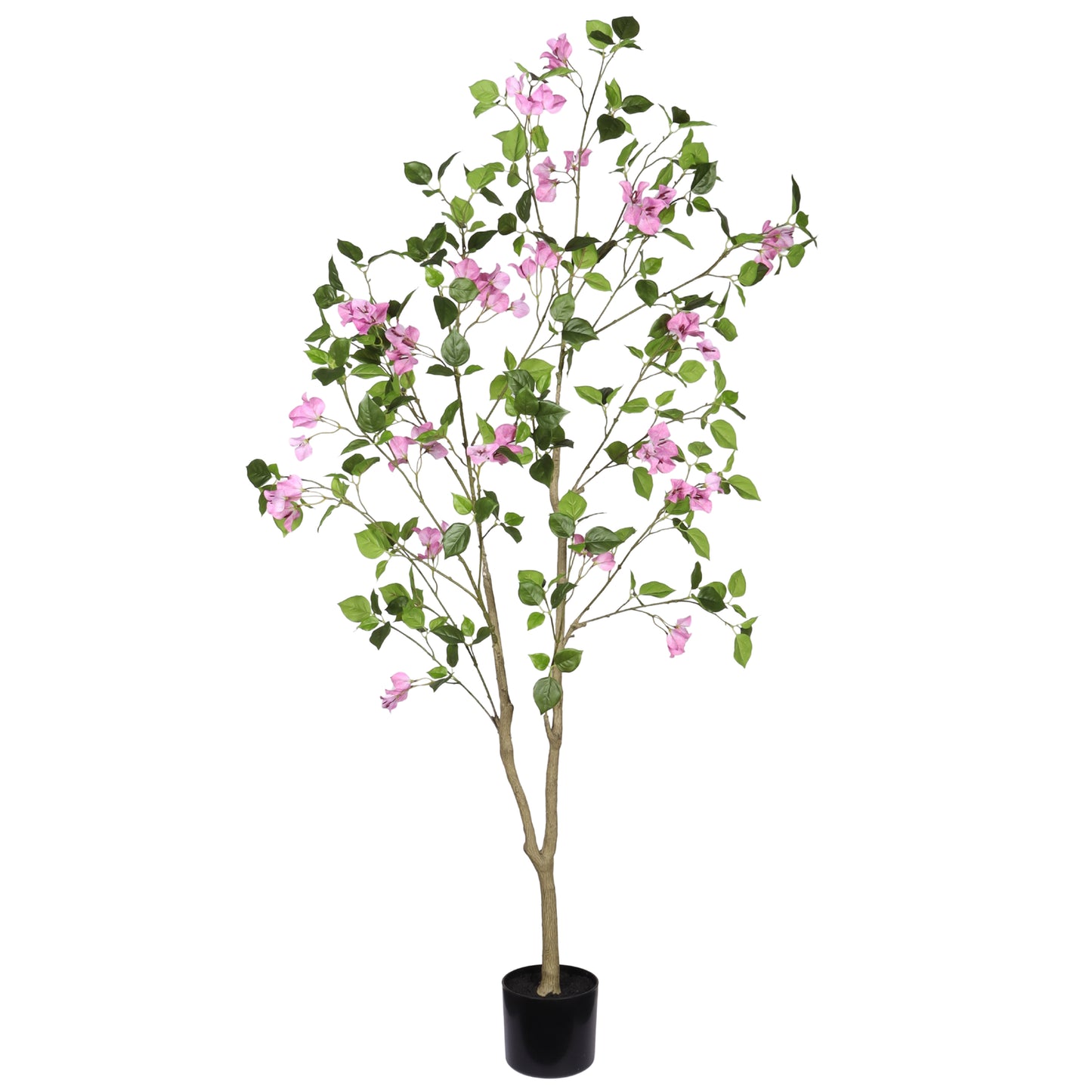 60-Inch Artificial Bougainvillea Tree - Baby Pink & Green Leaf