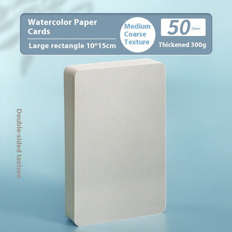 Watercolor Paper Postcard Set - 50 Sheets Various Sizes for Art & Craft