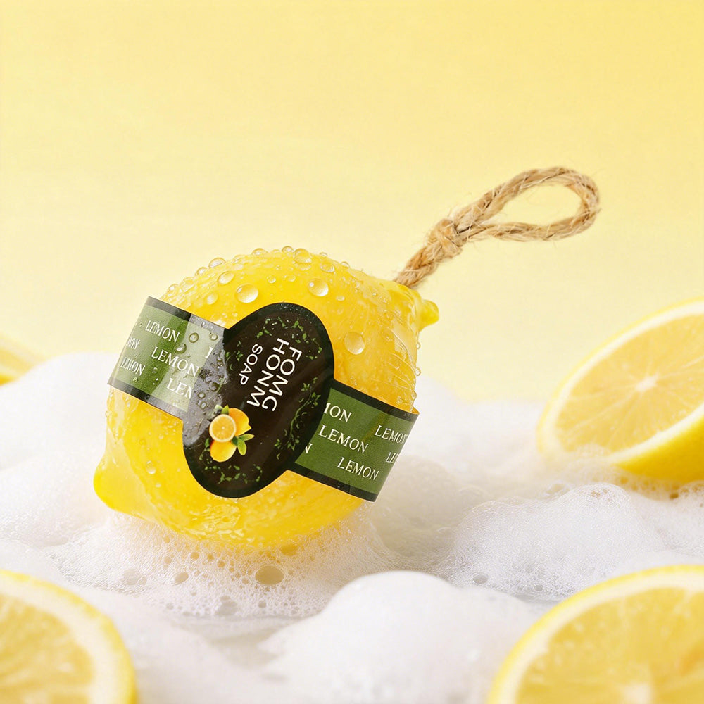 Lemon Fruit Scented Body Soap - 90g Natural Cleansing Bar