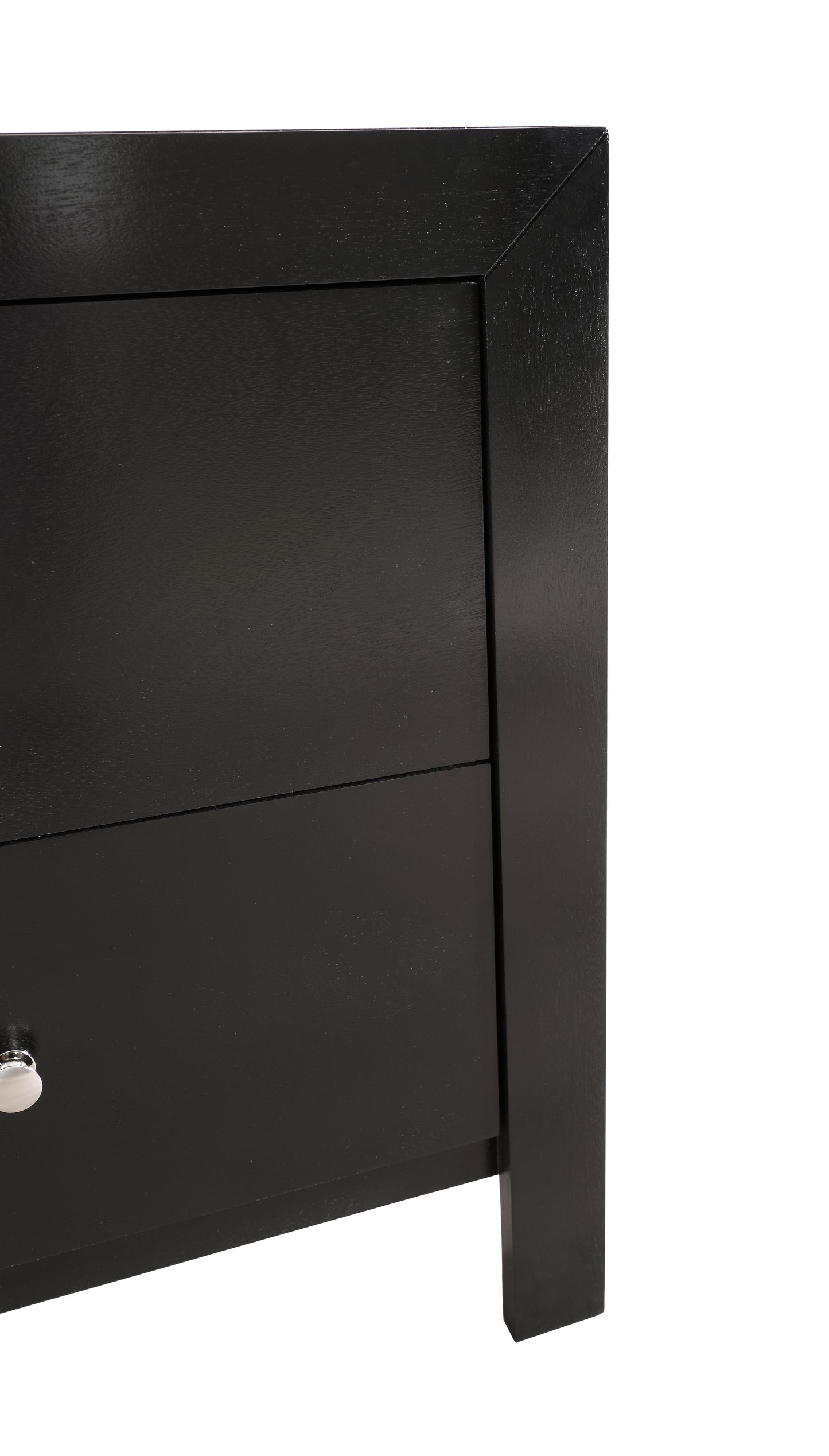Elegantly Designed Bedside Table In Chic Black