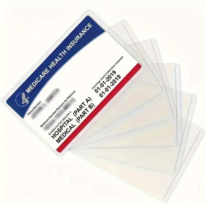 Transparent Card Holder Wallet for Bank and ID Cards - Anti-Degaussing Protection