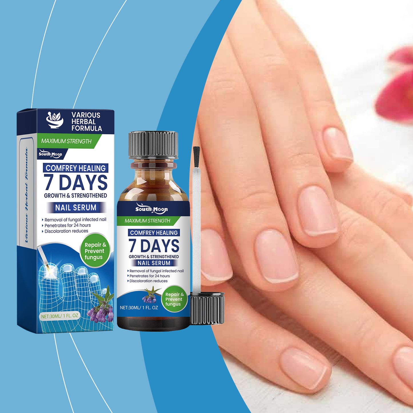 Nail Repair Essence Serum - Moisturizing Nail Care Liquid for Hands and Feet