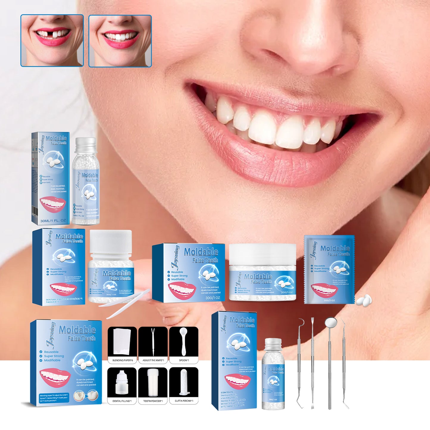 Cosmetic Dentures Modify Gingiva 30ml Makeup Set for Oral Care