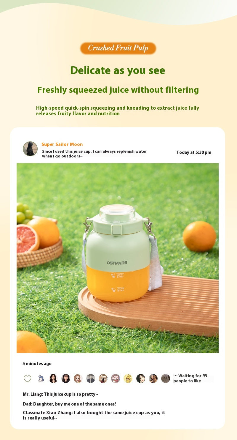 Portable Fruit Blender Juicer Cup Personal Food Processor 80W White Green