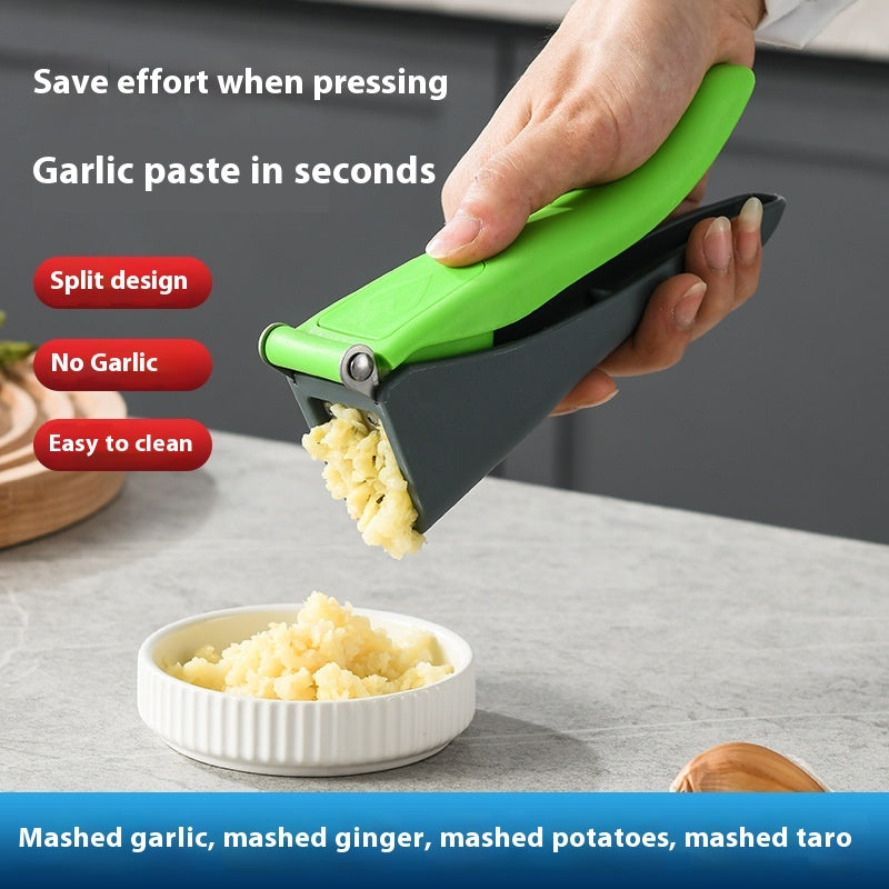 Manual Garlic Press with Storage Box and Bags - Kitchen Tool