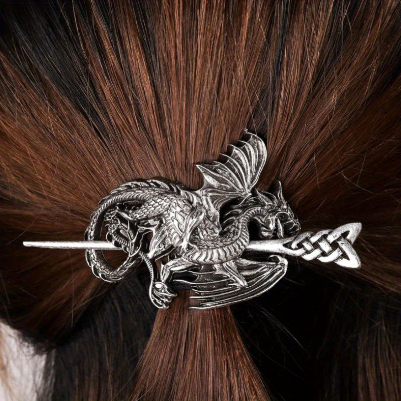 Retro Viking Dragon Hairpin Women's Hair Accessory Nordic Style