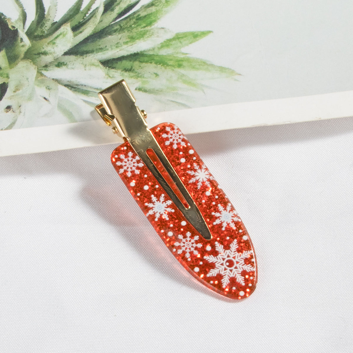 Christmas Holiday Hair Clips - Festive Acrylic Designs