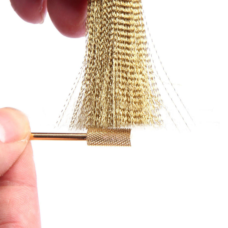 Metal Nail Grinding Head Cleaning Set for Manicure Tools - Gold